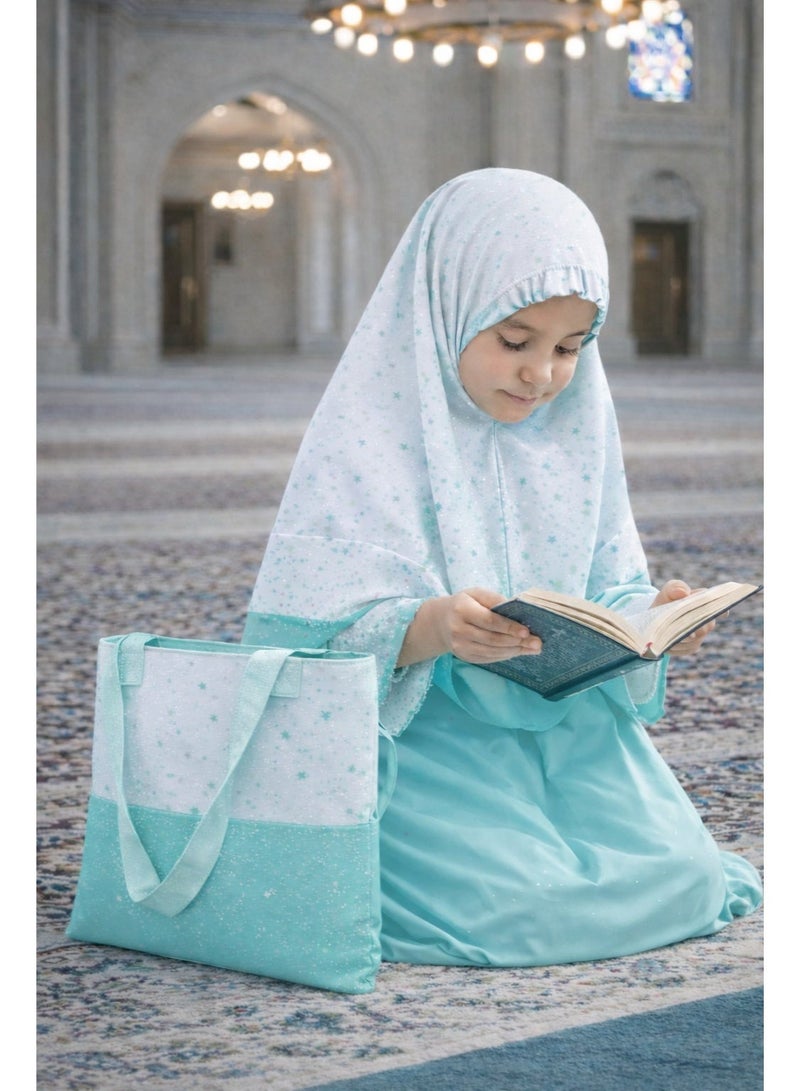 Elanesa  10–11 Years – Kids’ Unique Prayer Attire with Matching Bag and Prayer Mat, Made in Turkey - Image 4